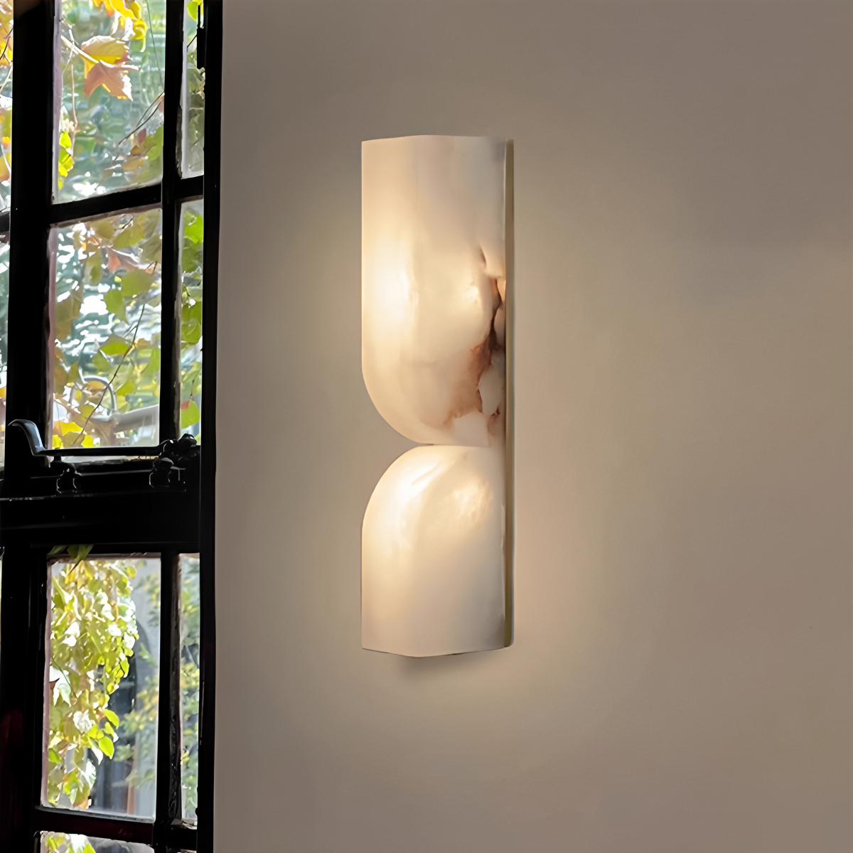 Luxury Spanish Alabaster Wall Sconce for Hallway