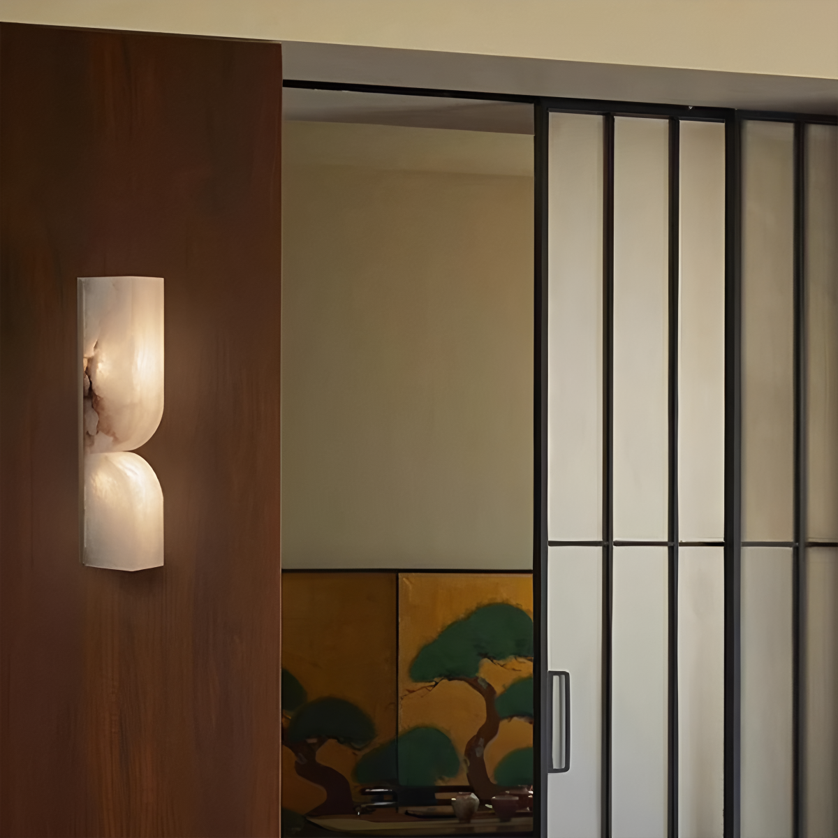 Luxury Spanish Alabaster Wall Sconce for Hallway