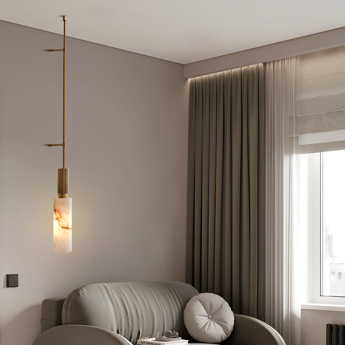 luxury onyx Long strip wall lamp