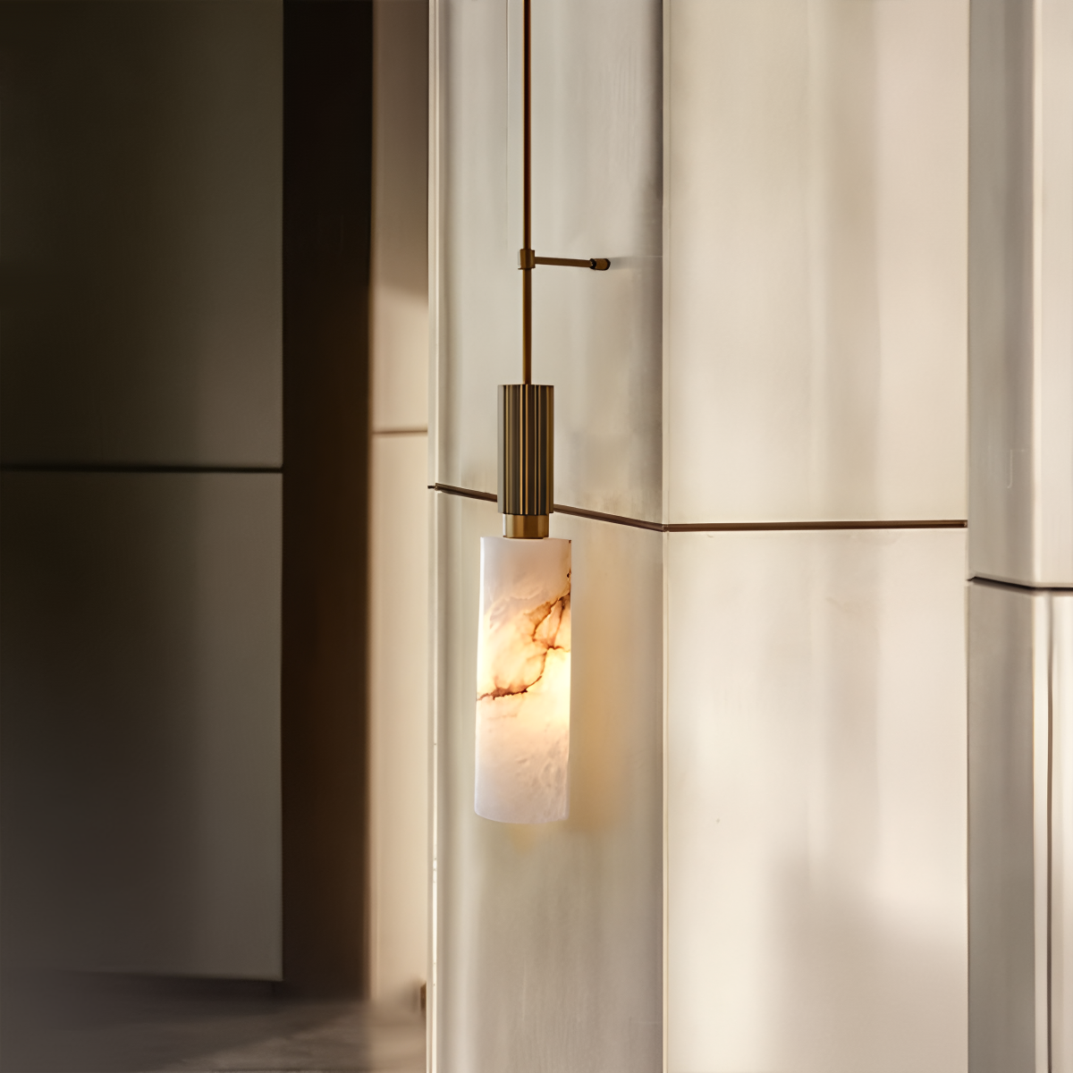 luxury onyx Long strip wall lamp