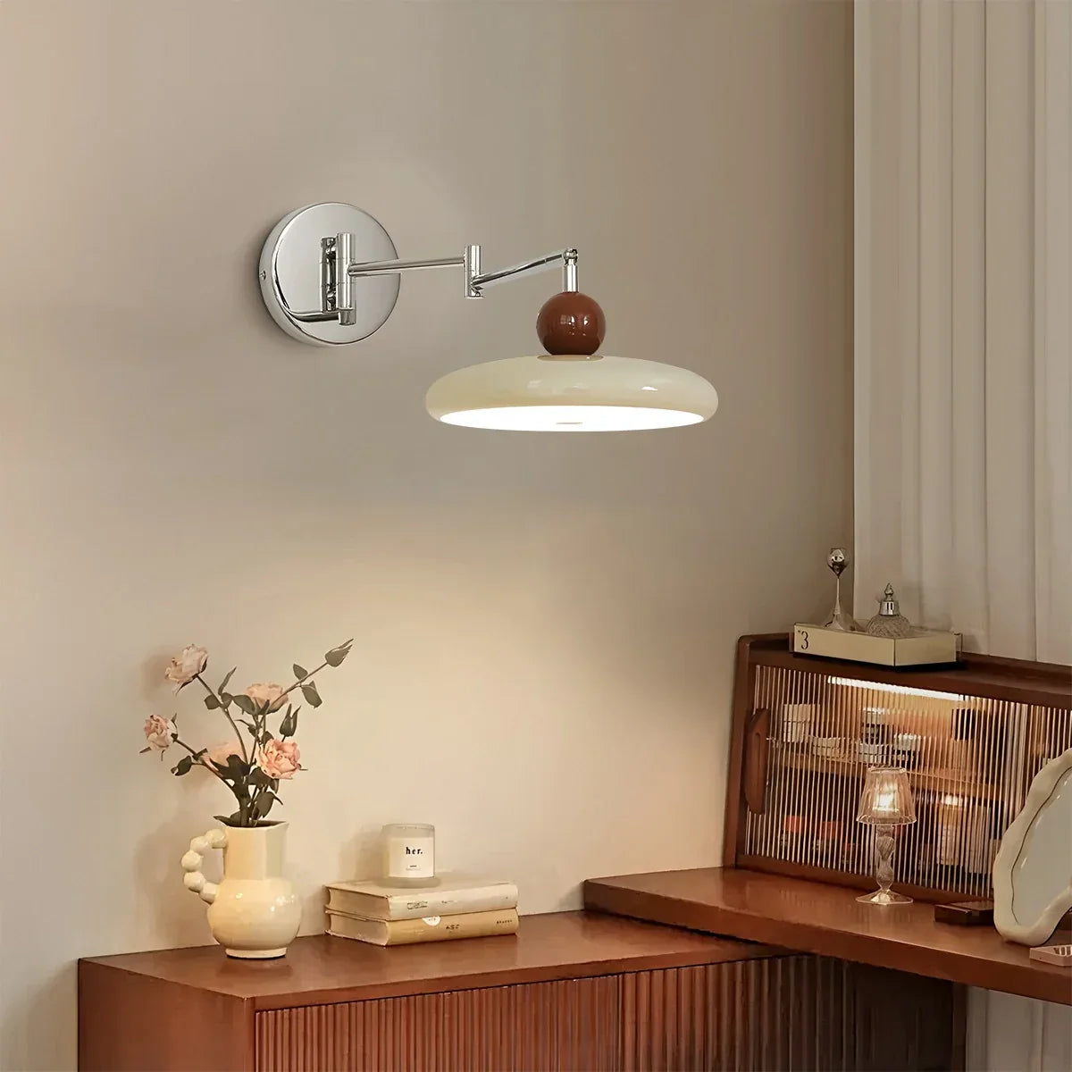 swing arm plug in wall lamp