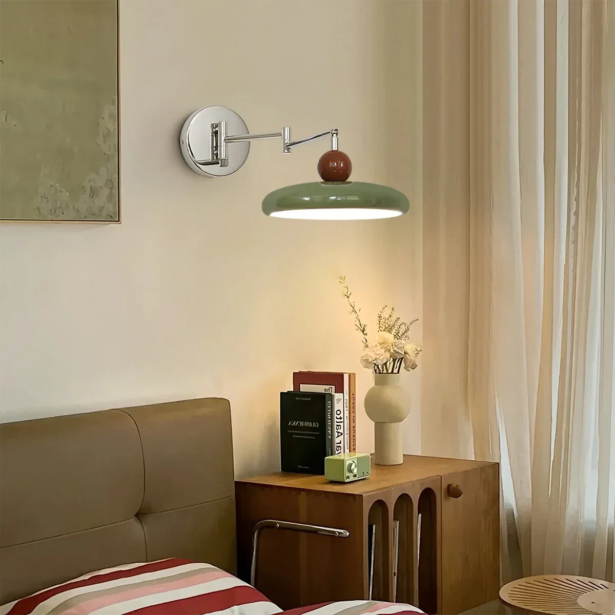 swing arm plug in wall lamp