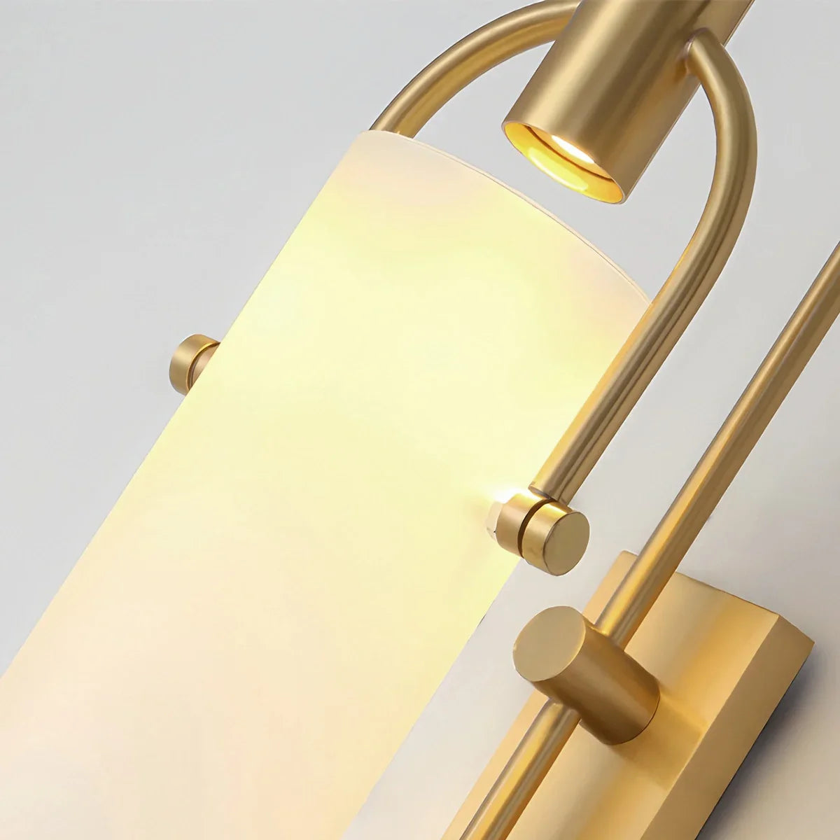 Modern Arc Glass Wall Lamp for Bedroom