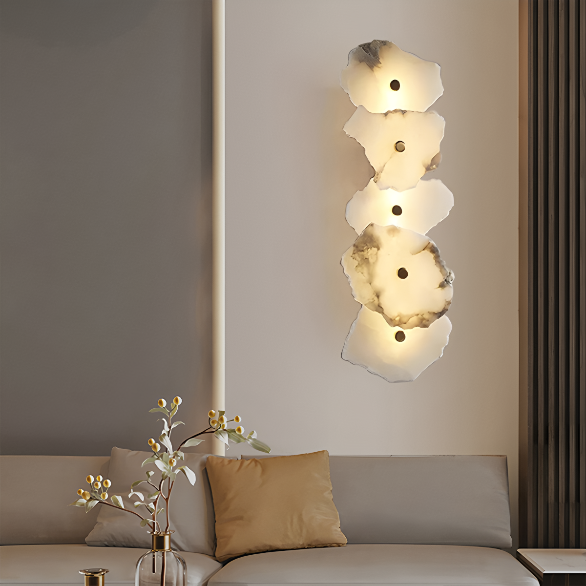 Modern Luxury Artistic Spanish Alabaster Wall Lamp