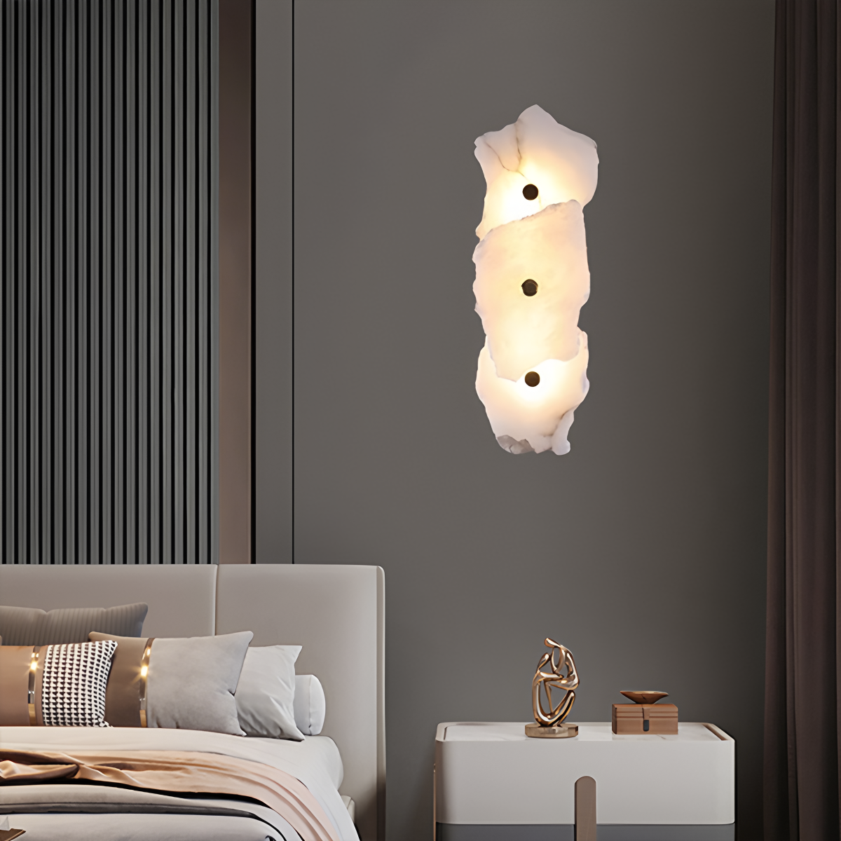 Modern Luxury Artistic Spanish Alabaster Wall Lamp