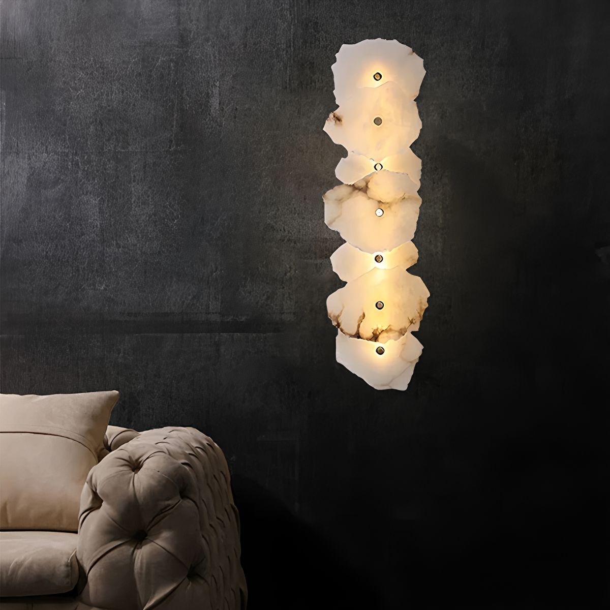 Modern Luxury Artistic Spanish Alabaster Wall Lamp