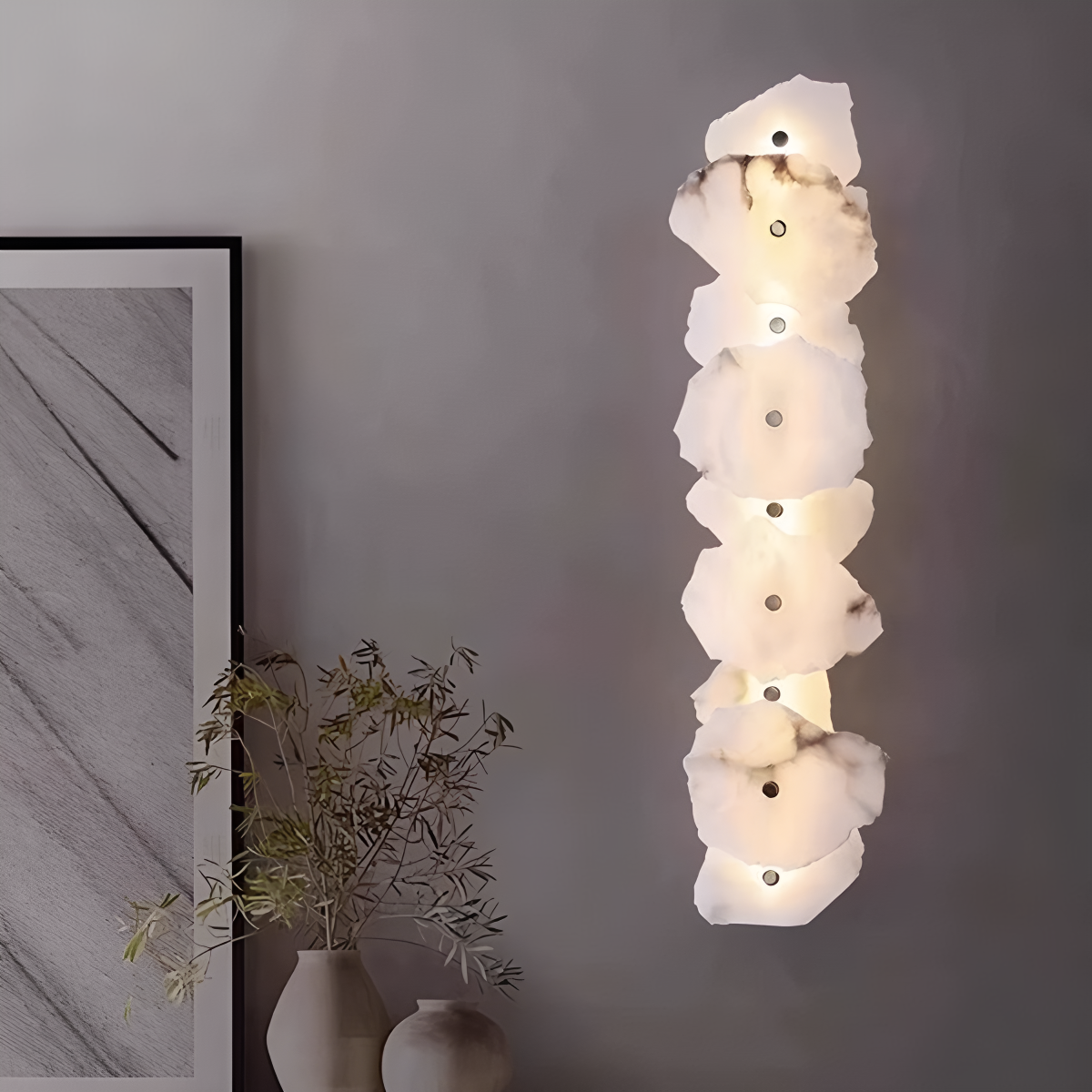 Modern Luxury Artistic Spanish Alabaster Wall Lamp