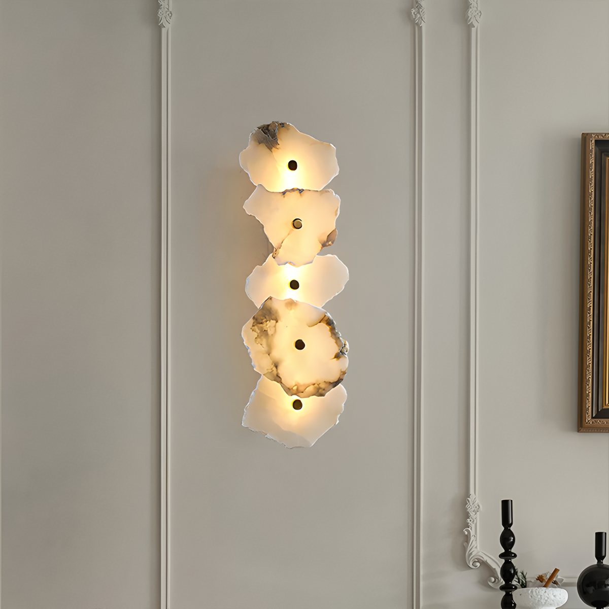 Modern Luxury Artistic Spanish Alabaster Wall Lamp
