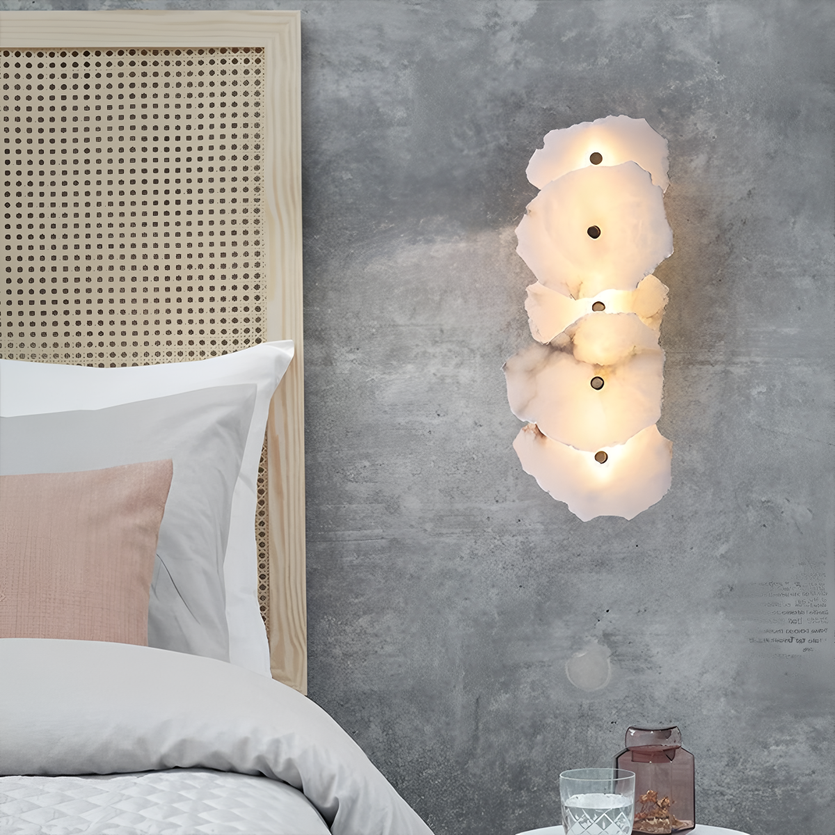 Modern Luxury Artistic Spanish Alabaster Wall Lamp