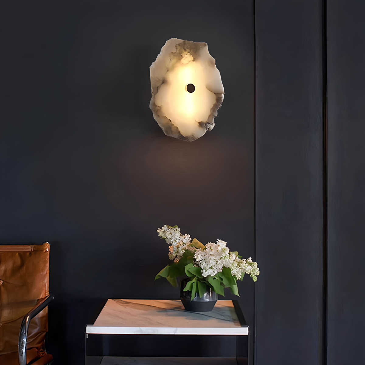 Modern Luxury Artistic Spanish Alabaster Wall Lamp