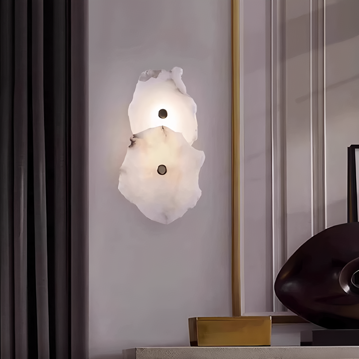 Modern Luxury Artistic Spanish Alabaster Wall Lamp