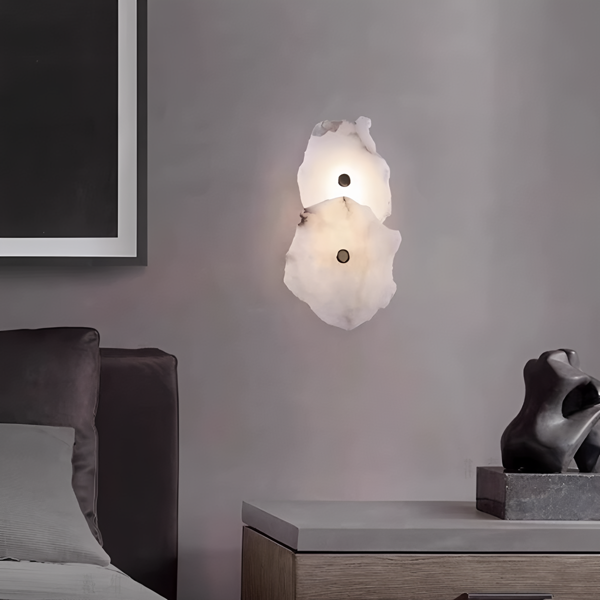Modern Luxury Artistic Spanish Alabaster Wall Lamp