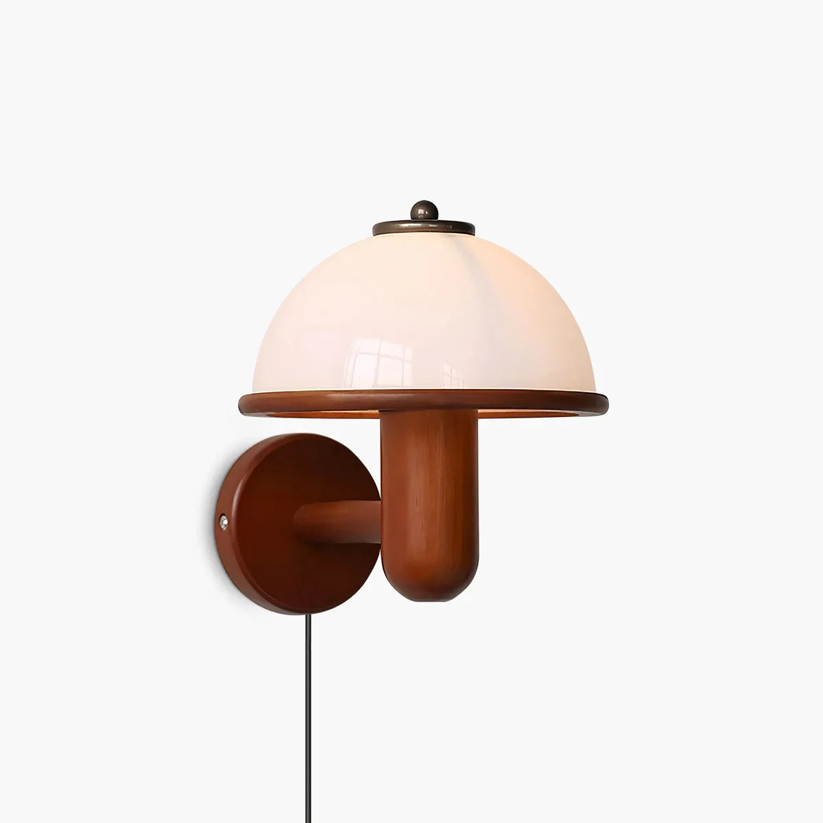 Mushroom-Shaped Wooden Wall Lamp