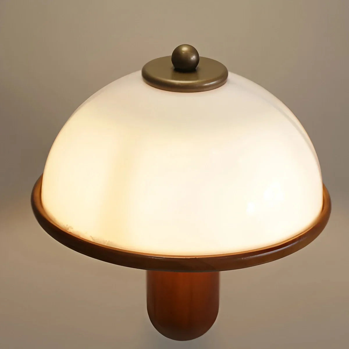 Mushroom-Shaped Wooden Wall Lamp