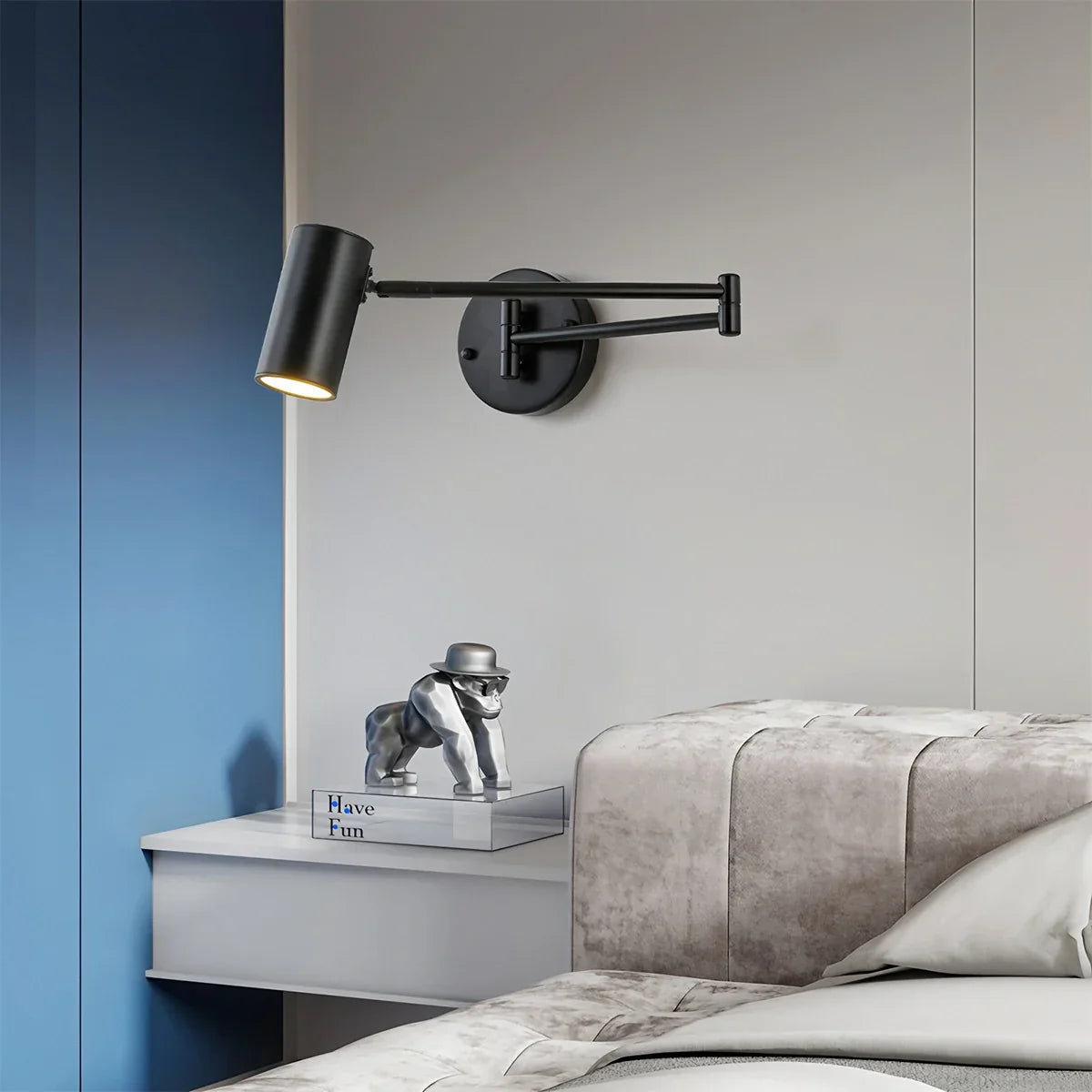 Black Swing-Arm Wall Lamp