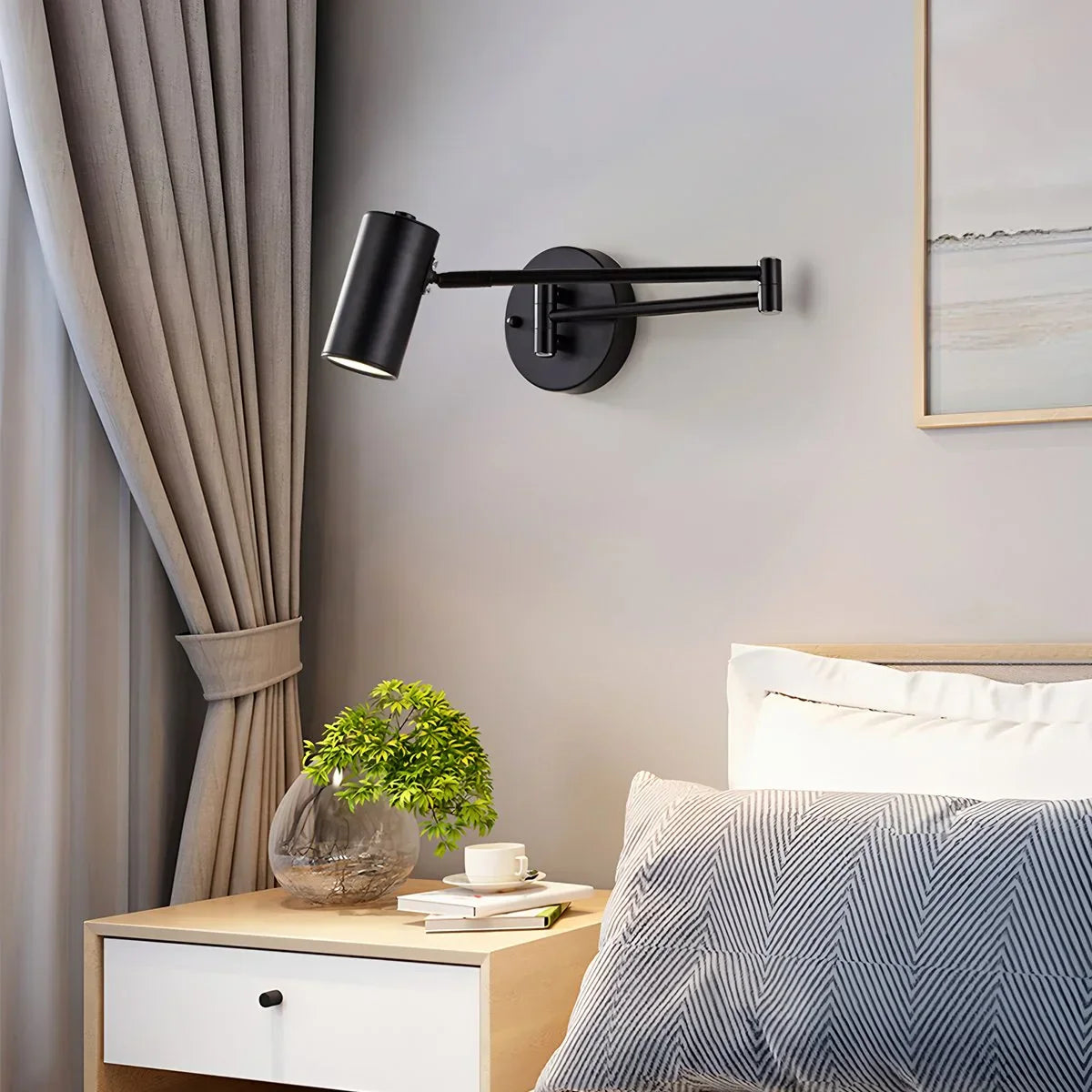 Black Swing-Arm Wall Lamp