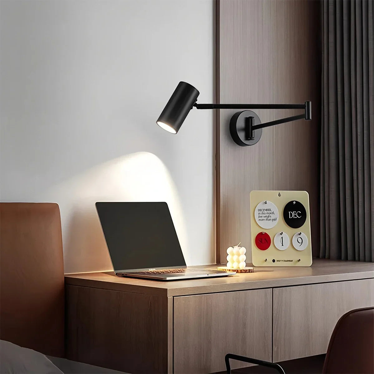 Black Swing-Arm Wall Lamp