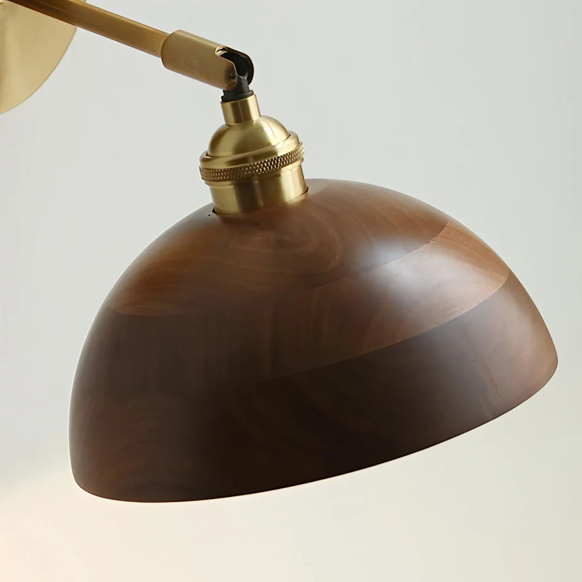 Wood Pull Chain Switch Wall Lamp