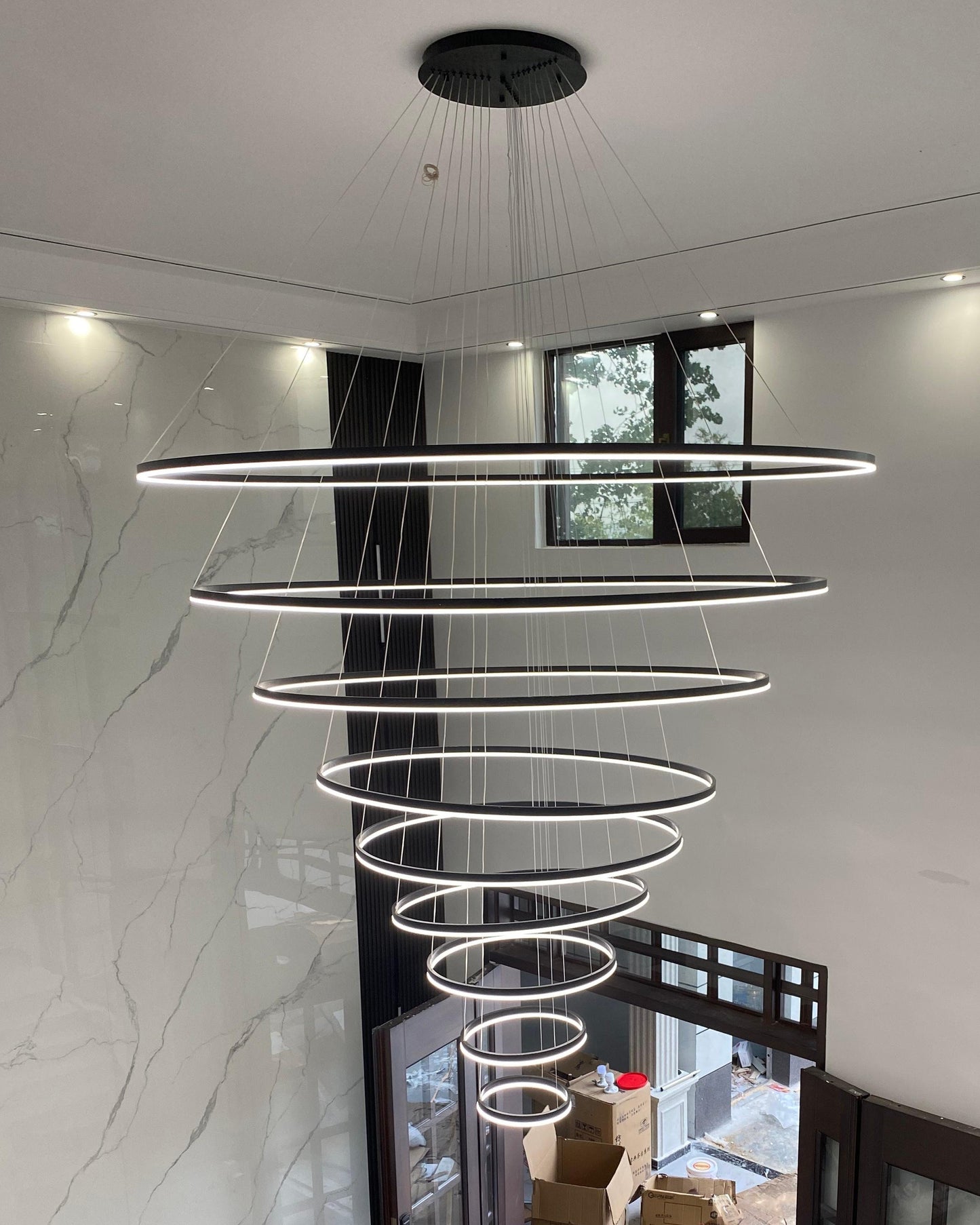 Olverai Tiered Ring LED Chandelier