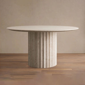 Olverai Aurevia Fluted Stone Round Dining Table