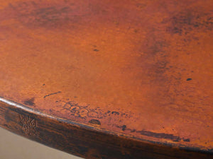 Olverai Varex Hand-Hammered Metal Round Dining Table