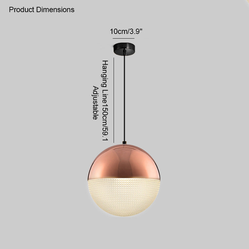 Olverai Prismatic/Milk Glass Globe Pendant Light