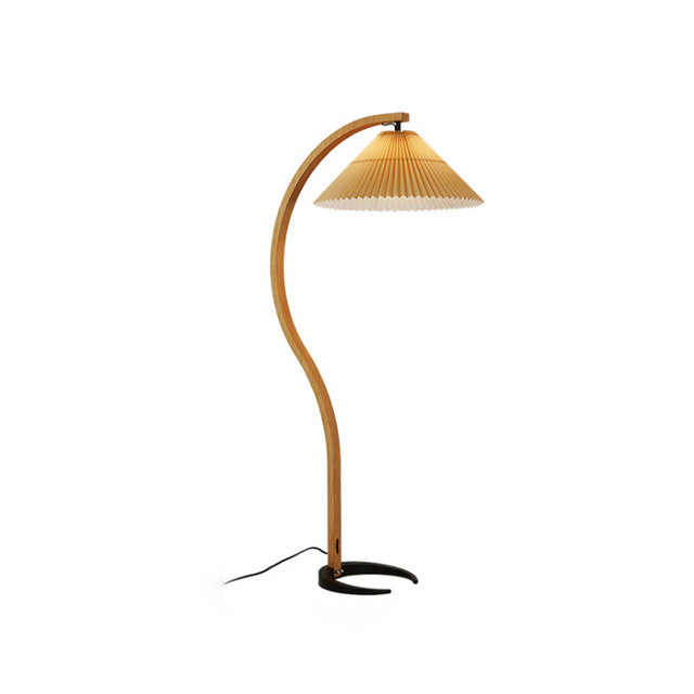 Olverai Pleated Gooseneck Floor Lamp