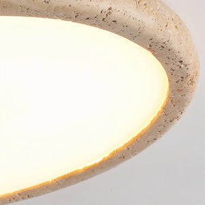 Olverai Calira Travertine Flush Mount Ceiling Light