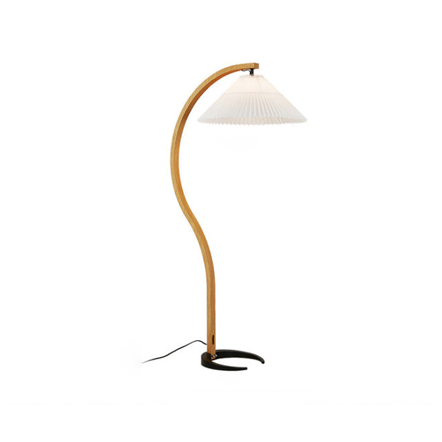 Olverai Pleated Gooseneck Floor Lamp