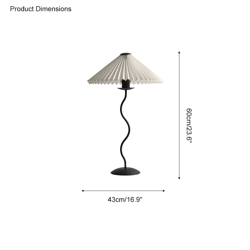 Olverai Wavy Pleated Table Lamp