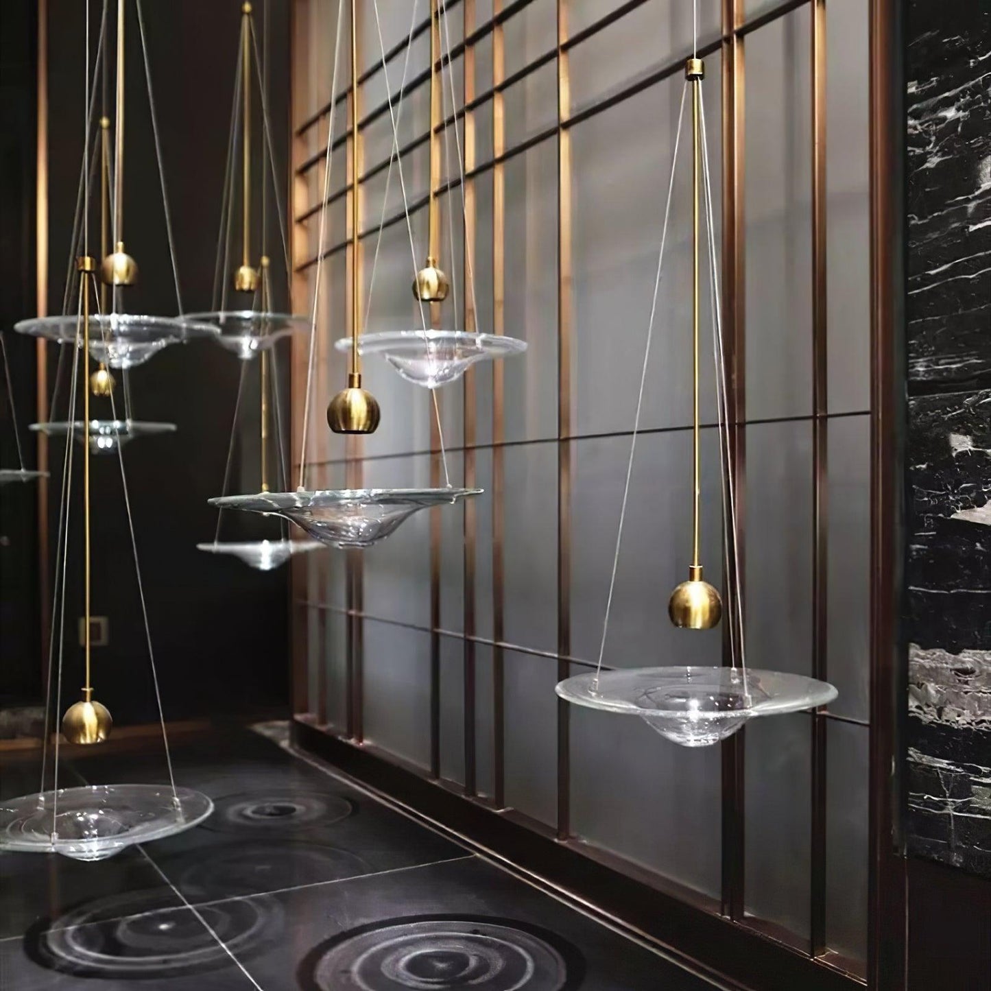 Olverai Ripple Glass Pendant Light
