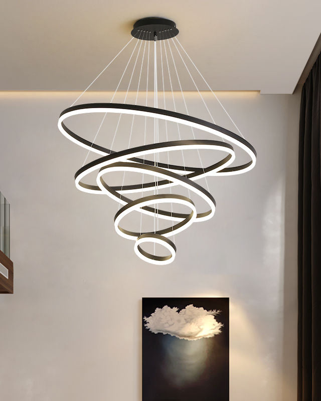 Olverai Tiered Ring LED Chandelier