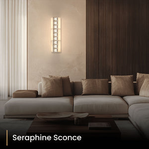 Olverai Avelisse Alabaster Crystal Wall Sconce