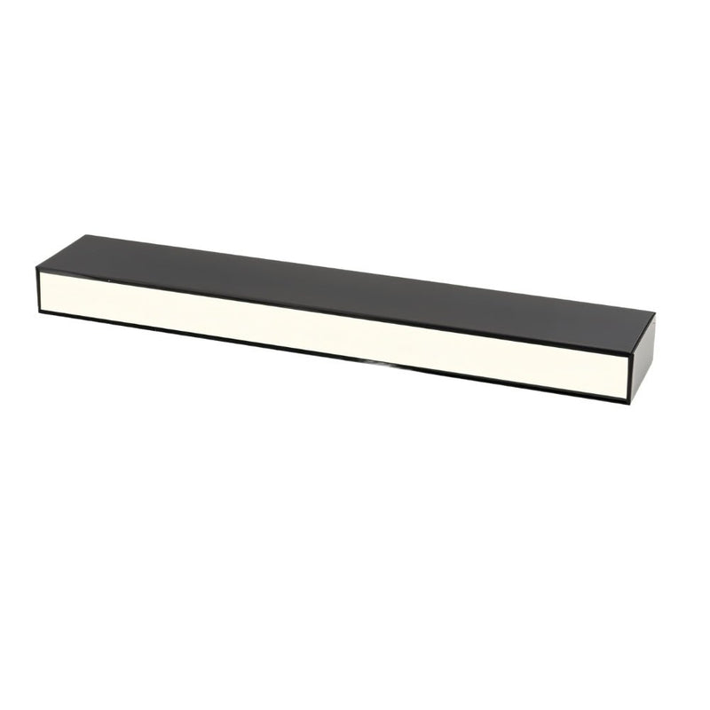 Black and cream rectangular downlight fixture with modern minimalist design on white background.