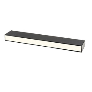 Black and cream rectangular downlight fixture with modern minimalist design on white background.