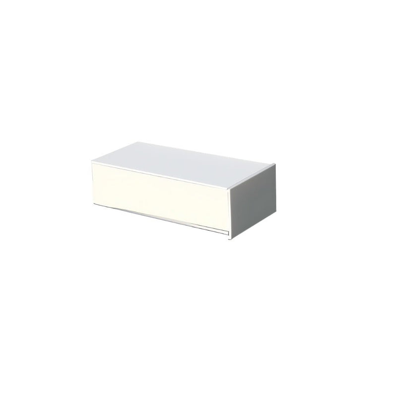 White rectangular recessed downlight fixture shown in isometric view against a neutral background.