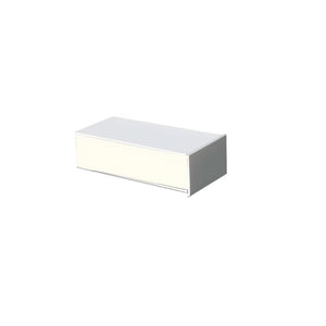 White rectangular recessed downlight fixture shown in isometric view against a neutral background.