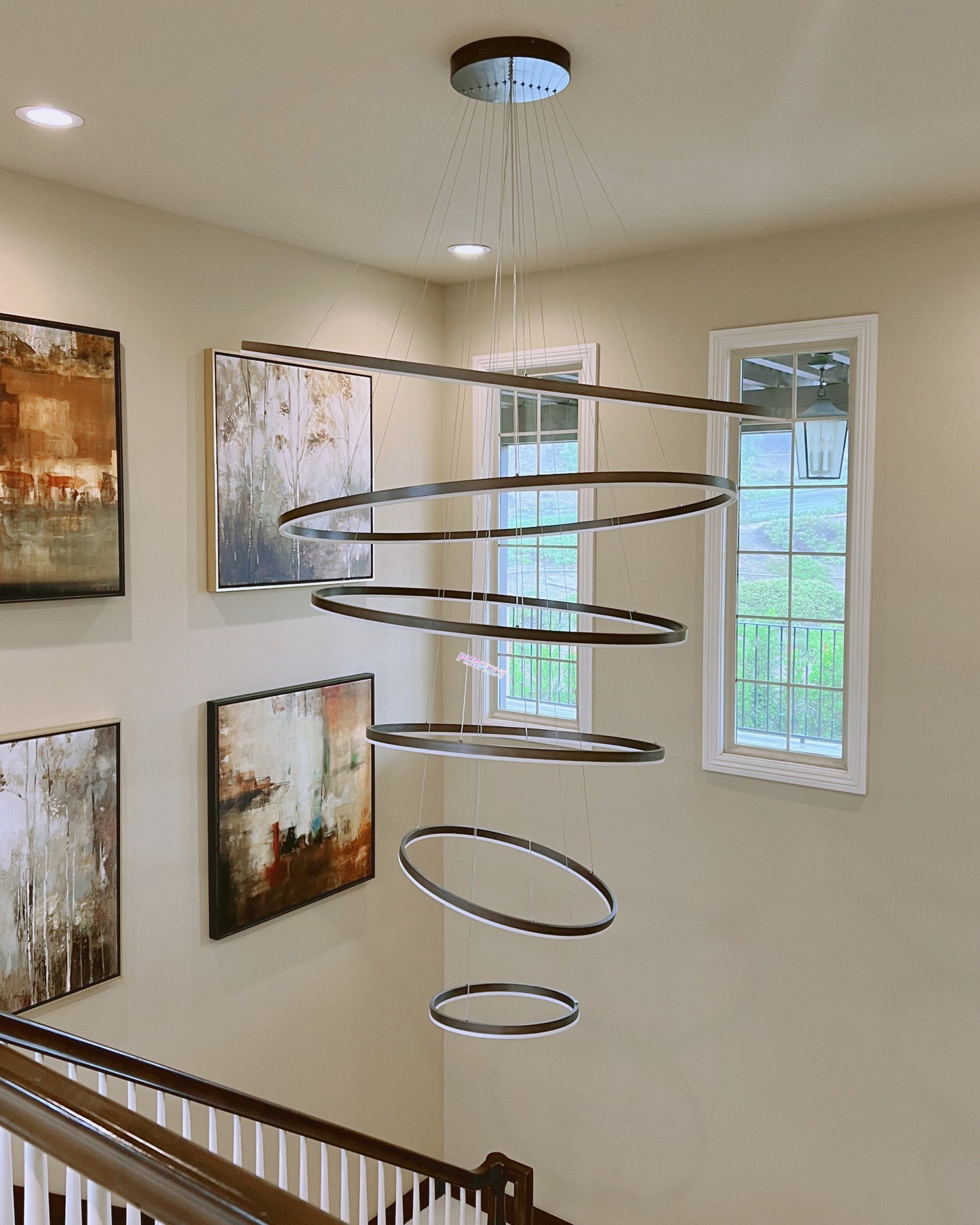 Olverai Tiered Ring LED Chandelier