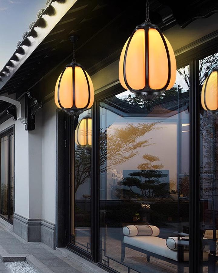 Olverai Outdoor Pumpkin Pendant Light