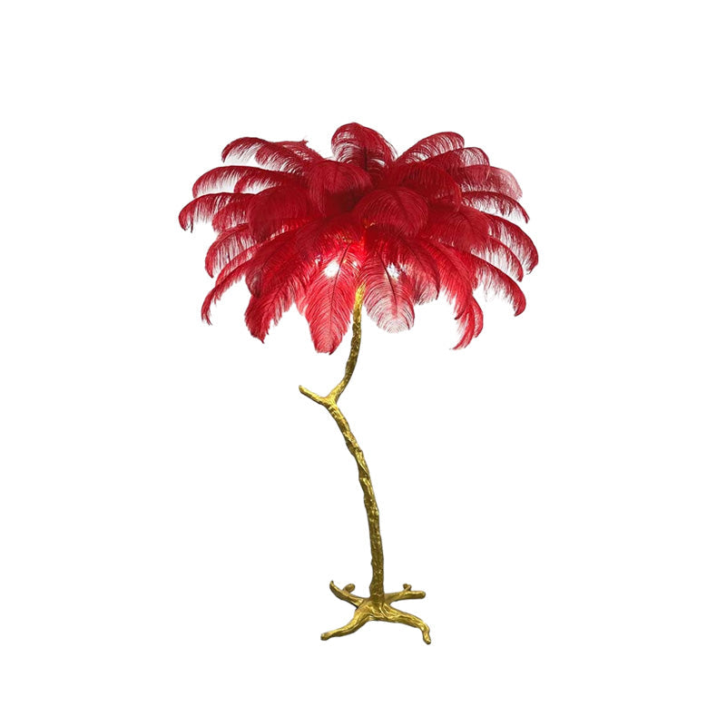 Olverai Feather Palm Tree Floor Lamp
