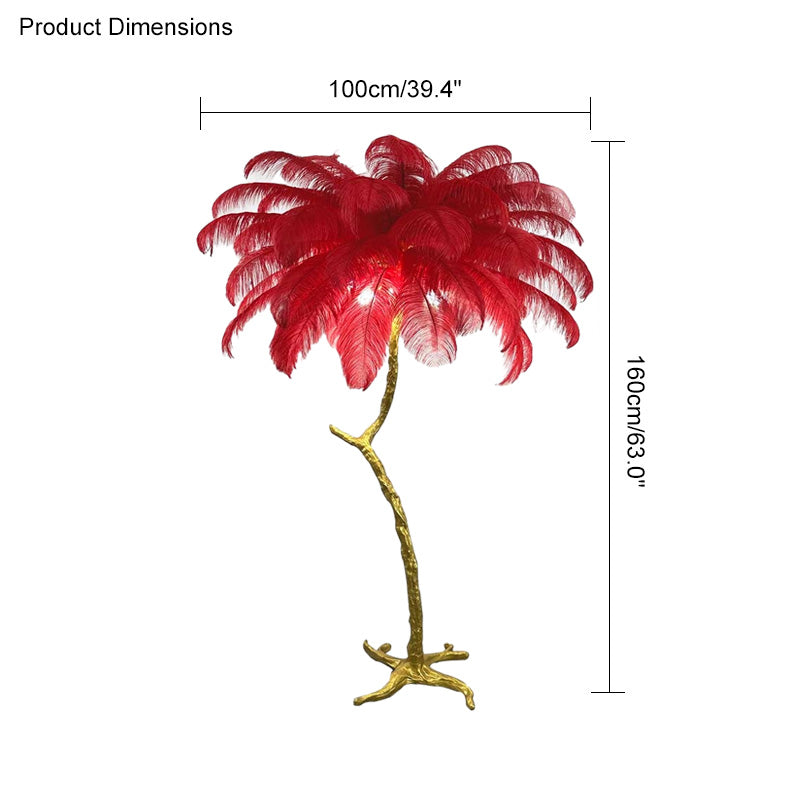 Olverai Feather Palm Tree Floor Lamp