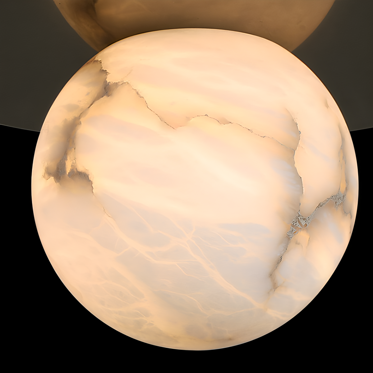 luxury spherical natural onyx pendant light