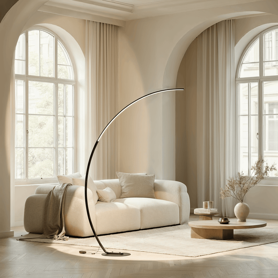 Olverai Crescent Arc LED Floor Lamp