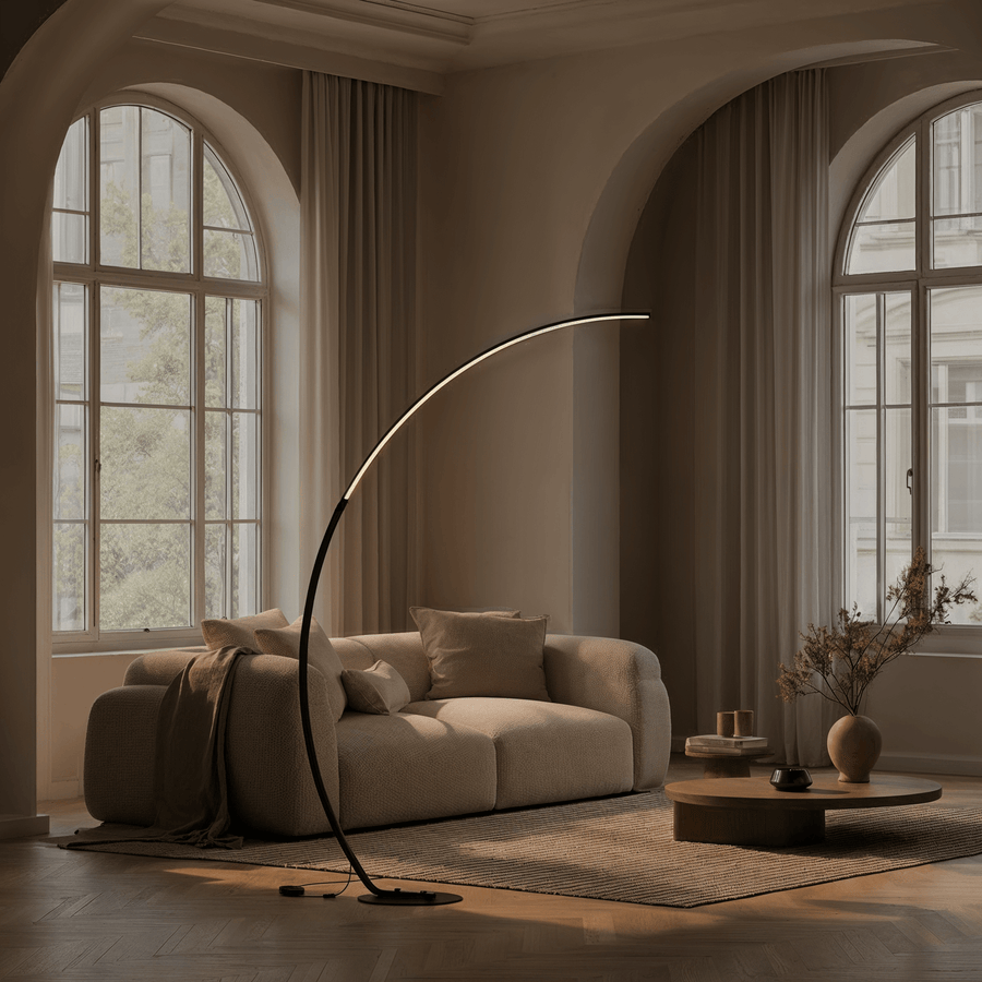 Olverai Crescent Arc LED Floor Lamp
