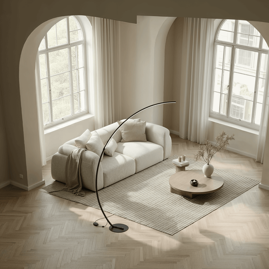 Olverai Crescent Arc LED Floor Lamp
