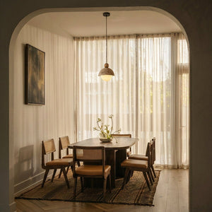 Olverai Nerava Travertine & Walnut Pendant Light