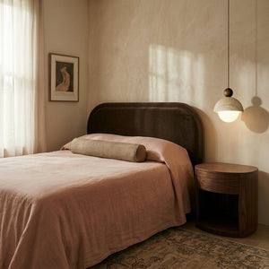 Olverai Nerava Travertine & Walnut Pendant Light