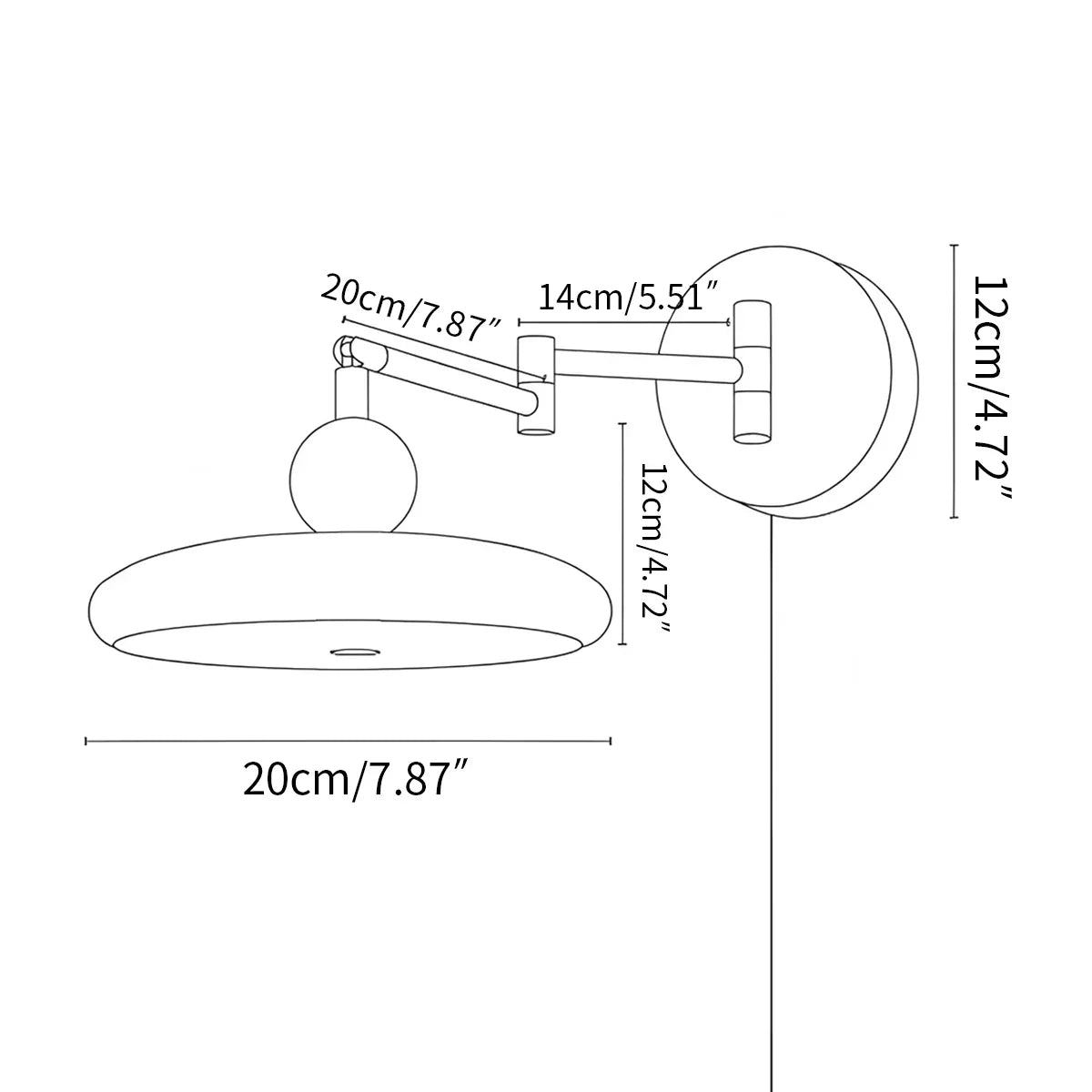 Lola Adjustable Arm Plug-in Wall Lamp