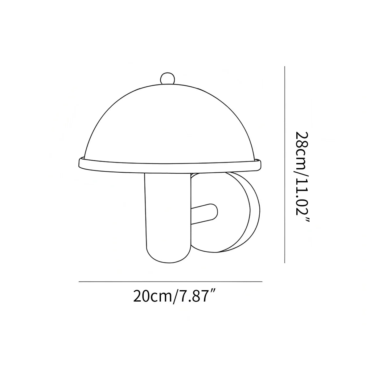 Mushroom Wood Wall Lamp for Bedroom