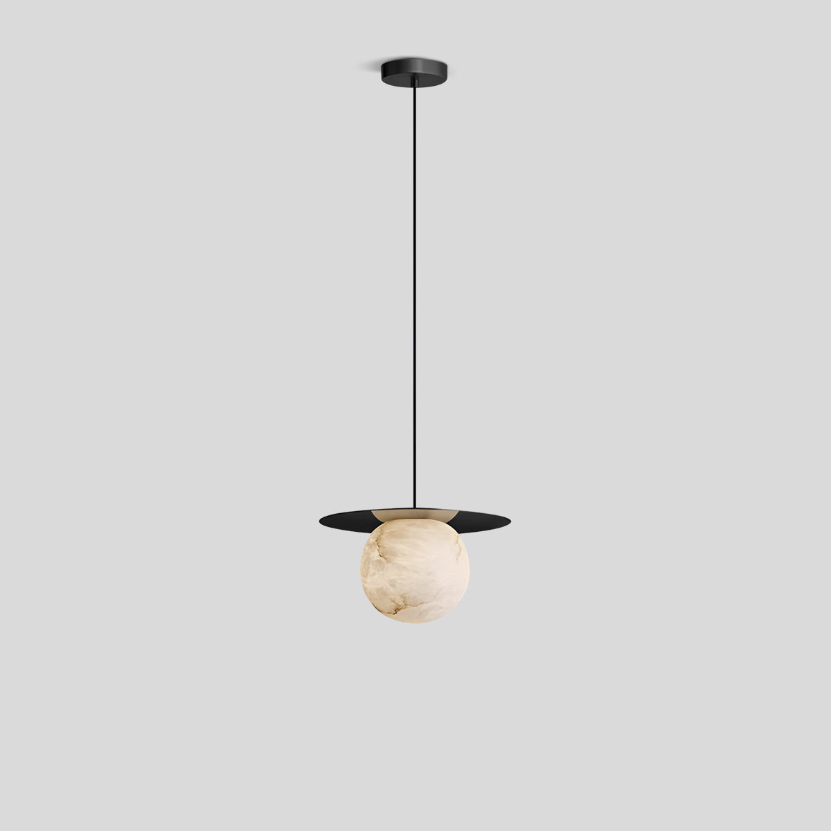 luxury spherical natural onyx pendant light